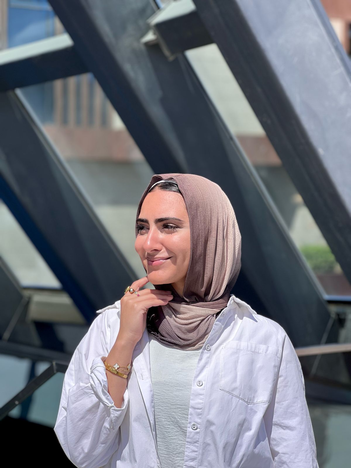 Café Gradient mini loose scarve