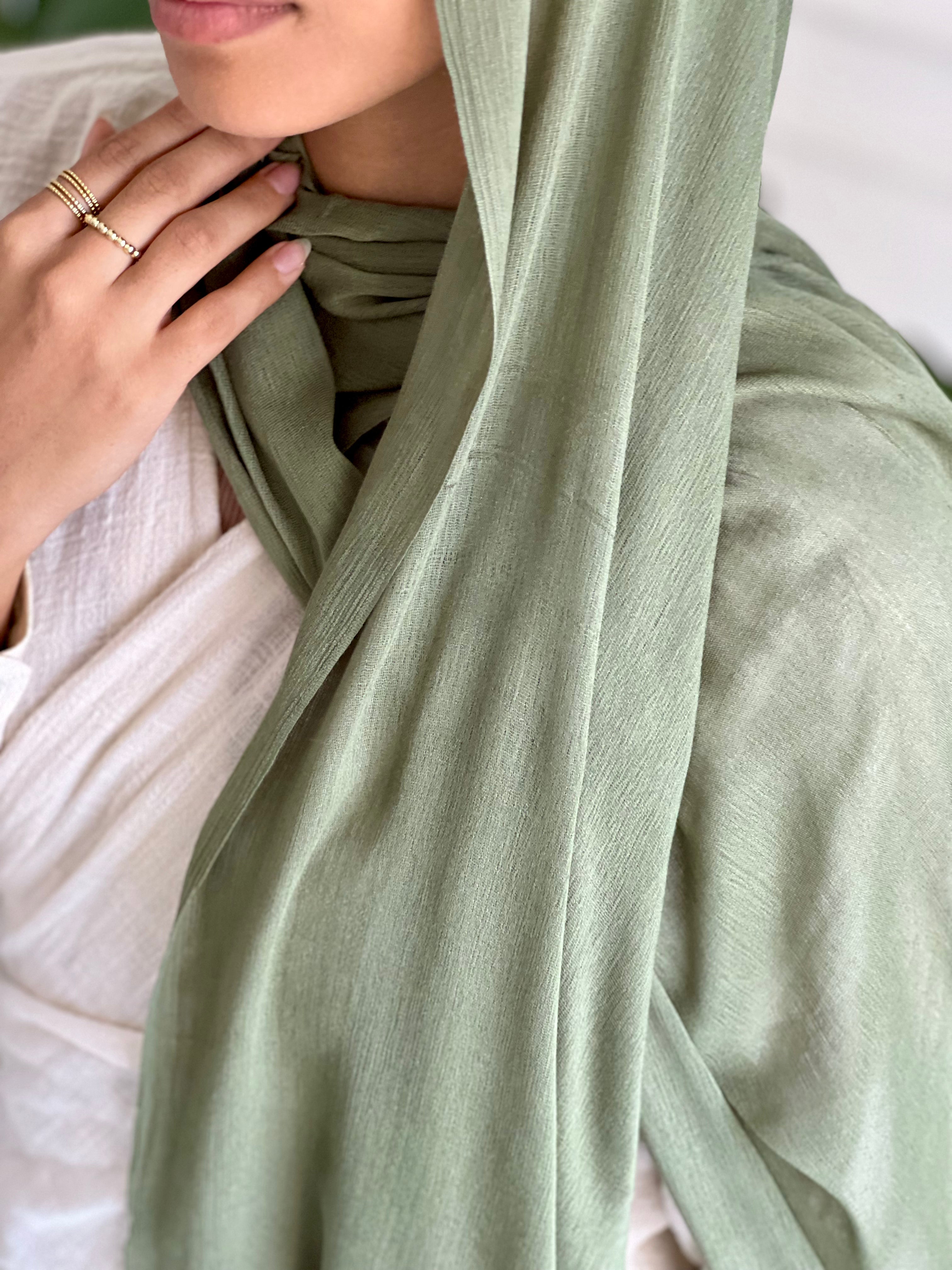 Olive Plain Modal Scarf