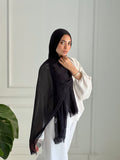 Black Plain Modal Scarf