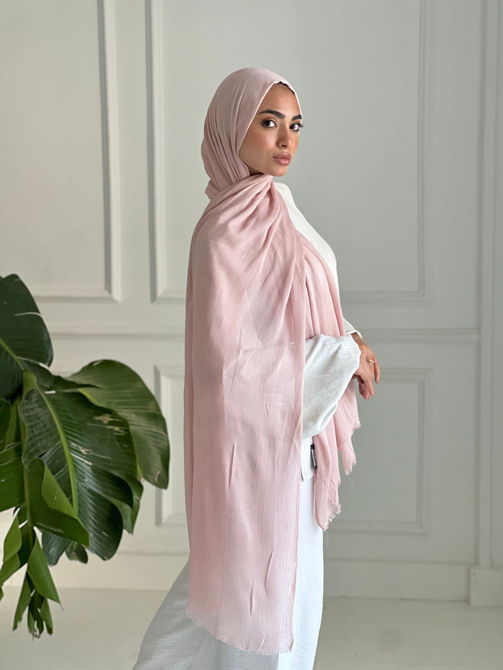Light Pink Plain Modal Scarf