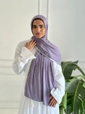 Mauve Gold & Silver Kuwaiti Scarf