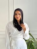 Black Mini Loose Chiffon Scarf with Bandana