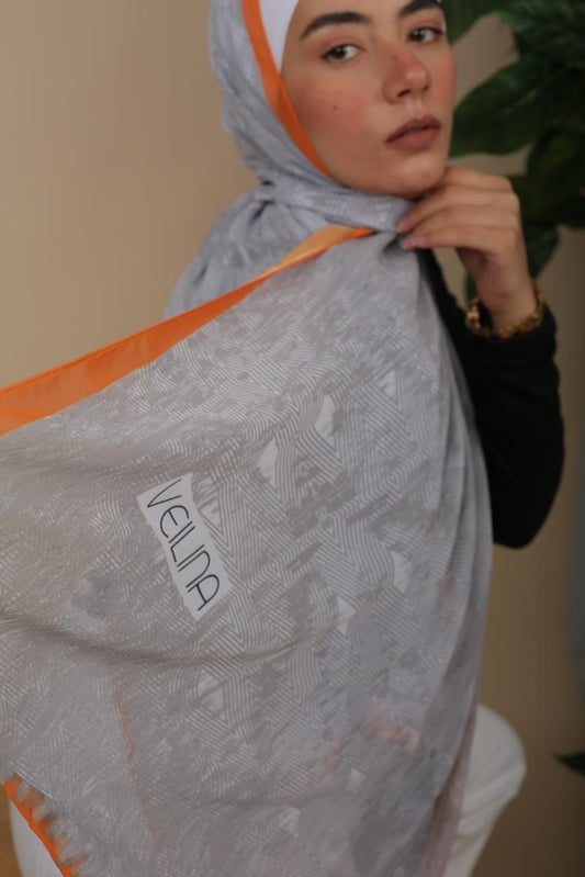 Grey Simple Hijab