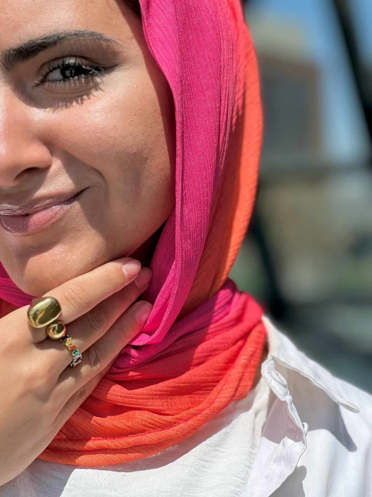 Candy Gradient Mini Loose Kuwaiti Scarf