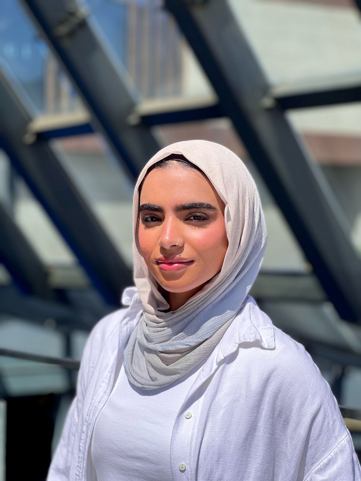 Sky Gradient Mini Loose Kuwaiti Scarf