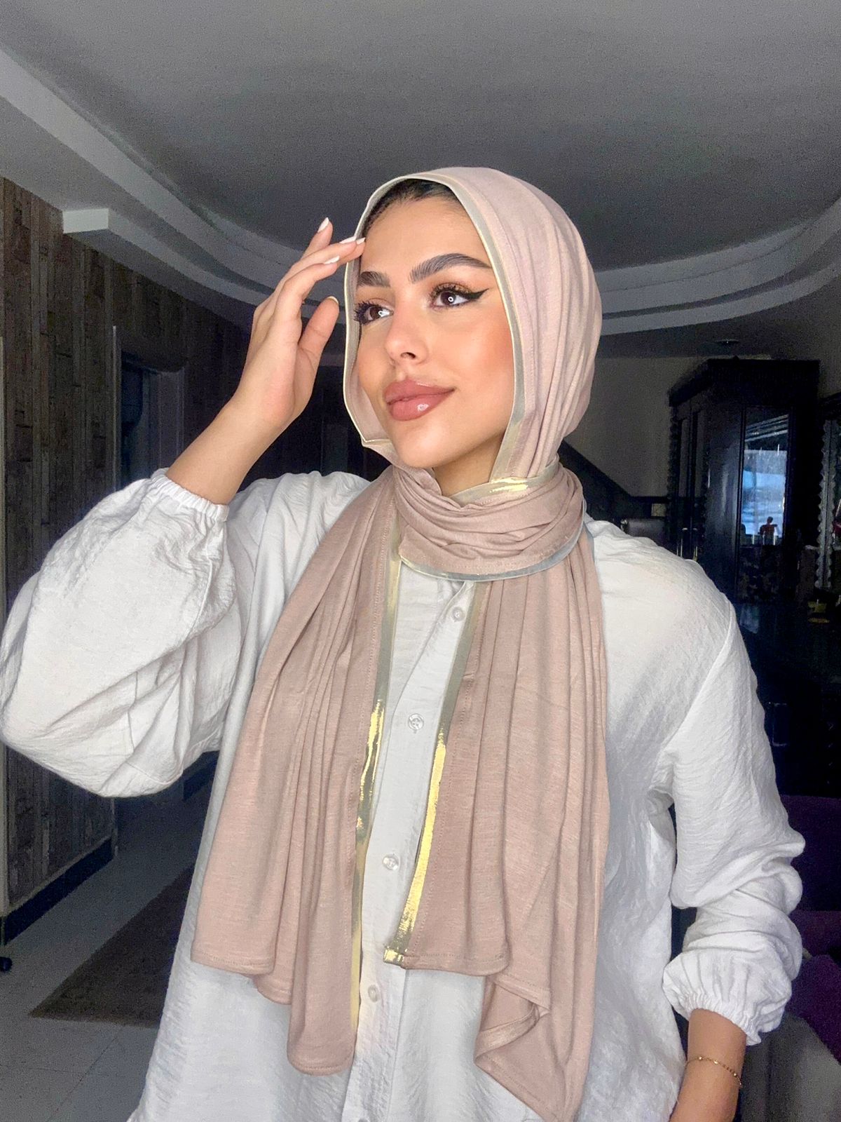 Cashmere Gold & Silver Kuwaiti Scarf