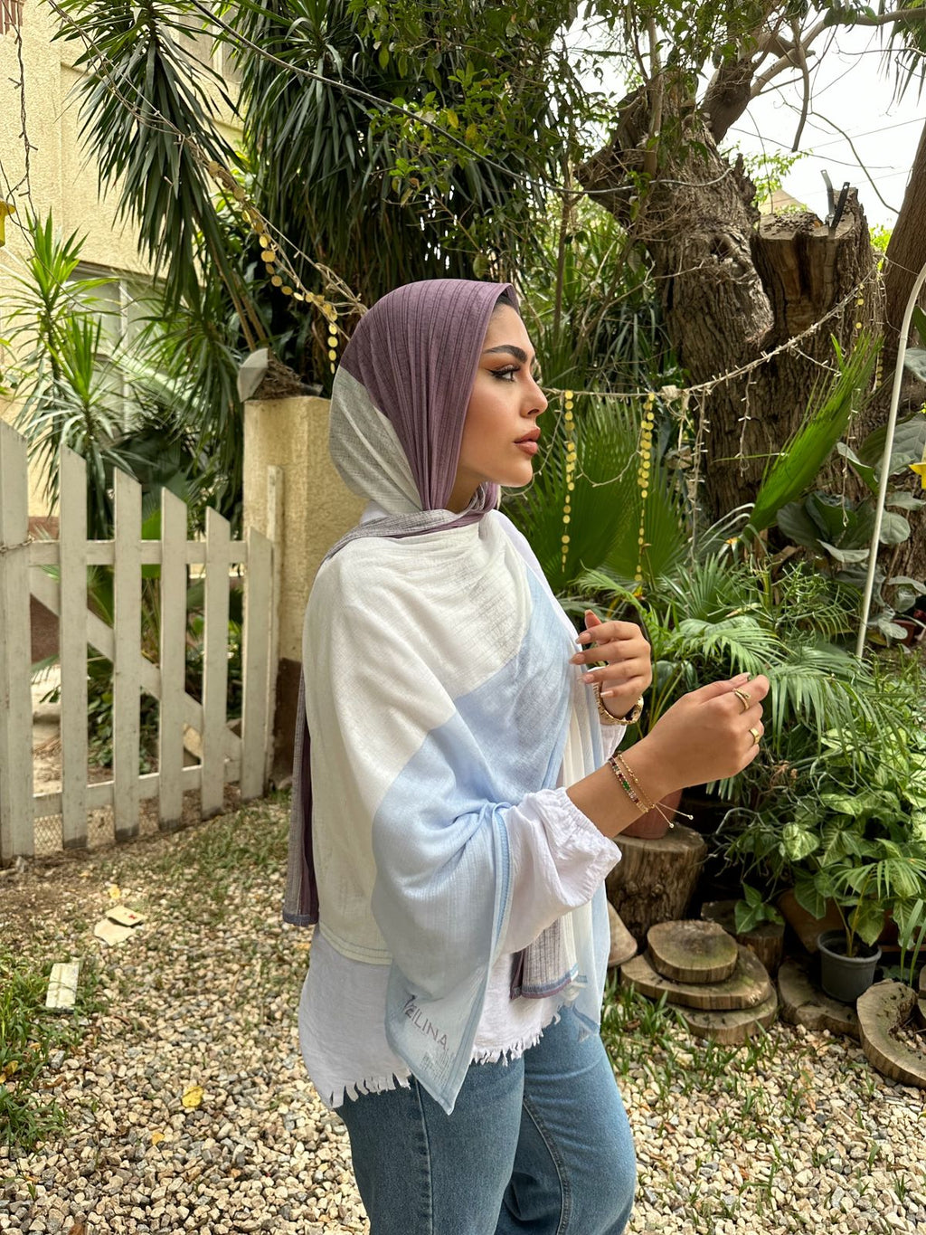 Baby Blue Gradients Kuwaiti Scarf