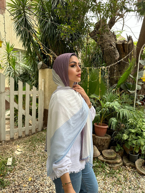 Baby Blue Gradients Kuwaiti Scarf