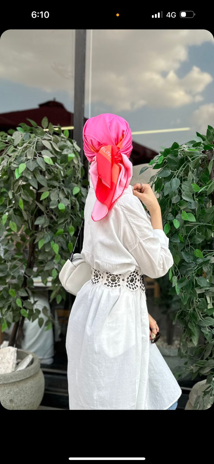 Fire Orange Sq Hijab