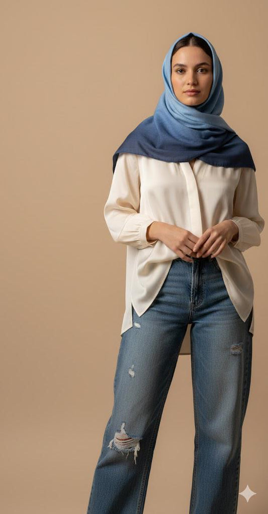 Blue sky Gradient Hijab