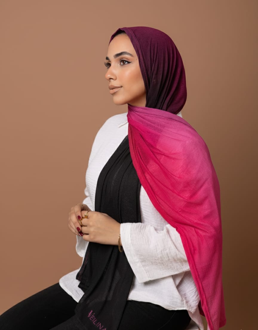 Dark Plum Gradients Kuwaiti Scarf